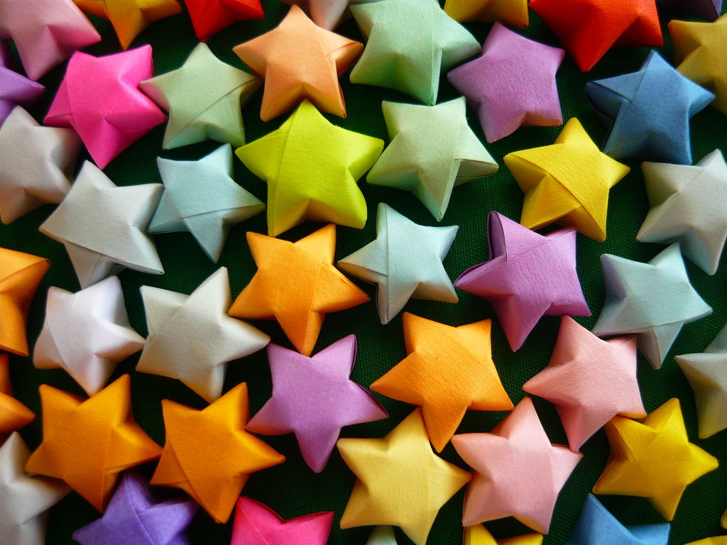 оригами звезды
